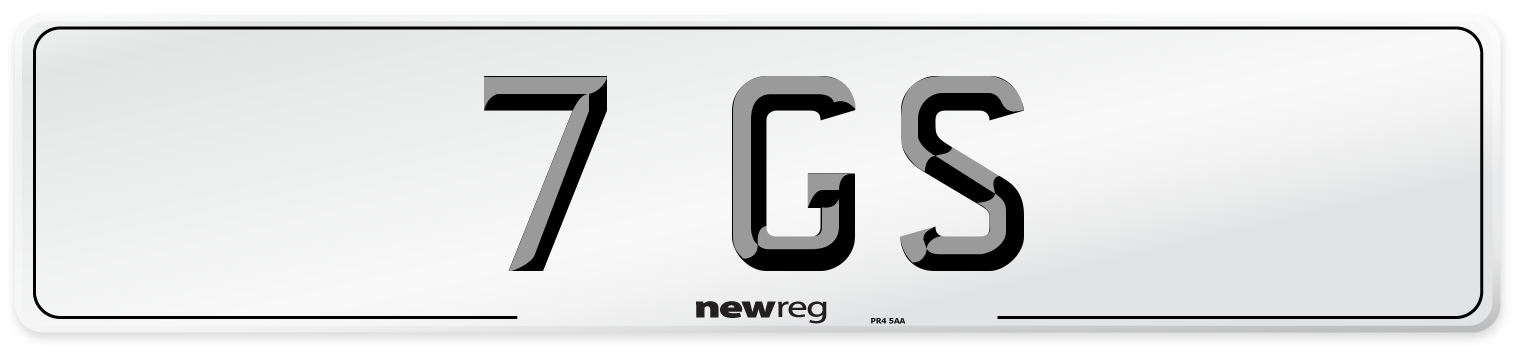 7 GS Number Plate from New Reg